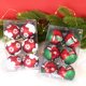 thumbnail image 5 of 6 piezas/caja de bolas de Navidad con forma de copo de nieve, rayas y puntos, adornos para árbol de Navidad, regalo de Año Nuevo 2023, 5 of 5