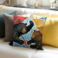 thumbnail image 3 of SHANXI Throw Pillow Covers Animal Characters Front Stock Market Animals s Market Market Business for Couch Living Room 20x20in, 3 of 5