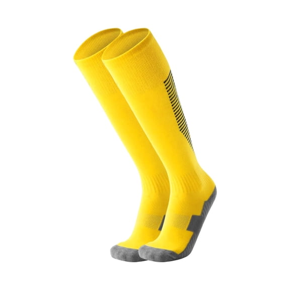 Kids Soccer Socks Striped Knee High Tube Socks Football Uniform Sports Socks for Boys Girls