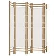 thumbnail image 1 of vidaXL Room Divider Foldable 6 Panel Room Divider Screen Bamboo and Canvas, 1 of 6