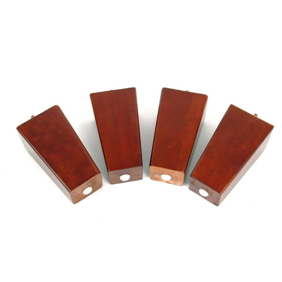 Leg Daddy 6" Medium Finish Square Tapered Sofa Legs, Set of 4