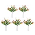 thumbnail image 1 of 40 Unids Flores Artificiales Plantas Al Aire Libre, 40 Ramas Faux Plastic Greenery Arbustos Plantas Naranja, 1 of 8