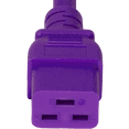 thumbnail image 2 of World Cord Sets 6 Foot IEC 60320 C20 to C19 Heavy Duty PDU Style 20 Amp Power Cable (Purple), 2 of 5