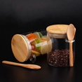 thumbnail image 2 of 2X Glass Food Airtight Jar Twist Lid Kitchen Candy Storage Jar Bamboo Food With Nest, 2 of 5