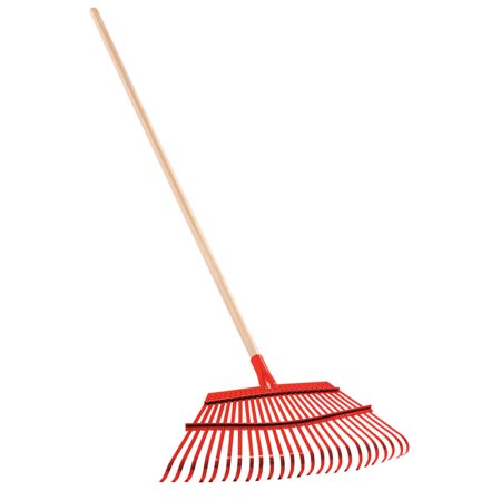Corona 63 in. 25 Tine Steel Leaf Rake Wood Handle