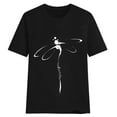 thumbnail image 2 of WEIYLL T-Shirts pour Femmes Manches Courtes Tunique Imprimé Animaux Col Rond Noir Tailles TTG, 2 of 3