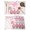 White, variant on Galentine's Day Placemats Set of 6 Pink Gnomes Love Heart Balloon Tree Branch Place Mats Indoor Wipeable Table Mats Washable Dining Table Placemats for Kitchen Holiday Party Home Decor 13x19 Inch
