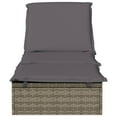thumbnail image 5 of vidaXL Sunbed with Cushion Outdoor Patio Daybed Wicker Furniture Poly Rattan, 5 of 9