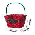 thumbnail image 3 of Chmadoxn Christmas Gift Basket Empty Wrapping Set, Red Small Cotton Rope Basket with Gift Bag and Bow Ribbon Xmas Gifts for Women Men Kids, Storage Toy Basket with Handle for Christmas Decorations, 3 of 6