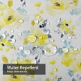 thumbnail image 6 of Blue Gray Shower Curtain,Watercolor Bright Summer Yellow and Blue Abstract Flowers Shower Curtains for Bathroom with 12 Hooks,72 x 72 Inch, 6 of 6