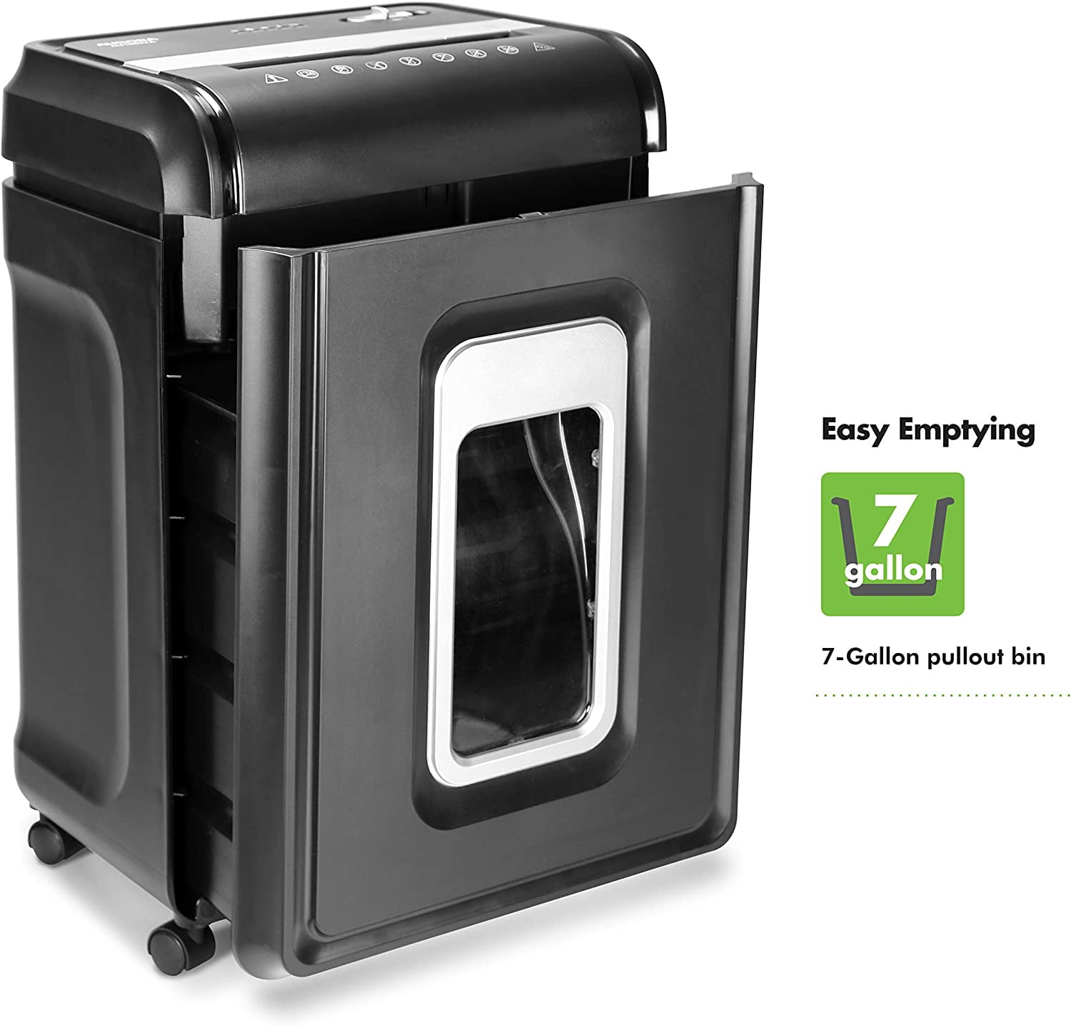 Aurora AU2260XA heavy duty anti-jam 22-sheet crosscut shredder/60 min run time/ 7-gallon pullout basket and casters