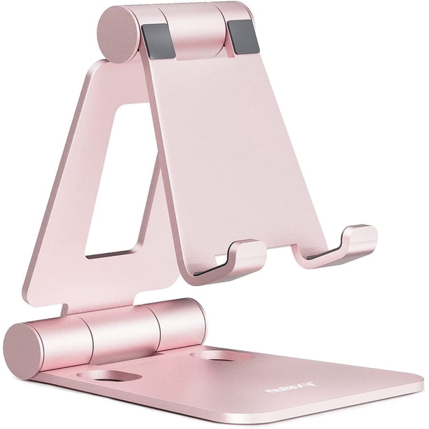 Nulaxy Soporte plegable doble para teléfono celular, totalmente ajustable, soporte plegable para teléfono de escritorio, base compatible con Phone15 14 13 12 11 Pro Xs Xs Max Xr X 8, Nintendo Switch,