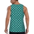 thumbnail image 3 of Xecao Aquamarine Glitter Men's Tank Top Workout Quick Dry Sleeveless Gym Jogging Muscle Shirts Summer Swim Beach Tops, 3 of 9