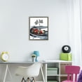 thumbnail image 2 of Stupell Industries Vintage Race Day Flags Brown Framed Floater Canvas Wall Art, design by Christine Simpson Art, 2 of 9