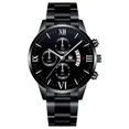 thumbnail image 1 of Reloj de cuarzo con correa de acero para hombre, reloj de negocios de tres ojos, falso, de moda, de escala simple, 1 of 5