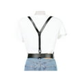 thumbnail image 7 of INSPIRE CHIC Unisex Vintage PU Leather Y Back Suspenders Adjustable Holes Belts for Women Men 27.17-33.07" Black, 7 of 7