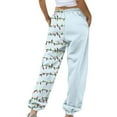 thumbnail image 4 of MaFYtyTPR Christmas Women's Sweatpants Casual Printing Drawstring Mid Waist Long Sweat Pants With Pocket Blue L, 4 of 5