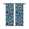 thumbnail image 5 of Aofoto Floral Printed Design Curtain, Light Blocking Window Curtain for Living Room/Bedroom,2 Panels, Blue, 42''x63'', 5 of 5