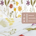 thumbnail image 2 of Dznils Cortina Shower de Tela Blanca sin Gancho con Forro a Presión, 72 x 74, Estampado Floral Amarillo, 2 of 11
