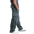 thumbnail image 5 of BiZtdJrK Cargo Pants for Men Fleece Casual Drawstring Yoga Sweatpants Fall Winter Clothes Solid Wide Leg Work Trousers with Multi Pockets, Gray, M, 5 of 7