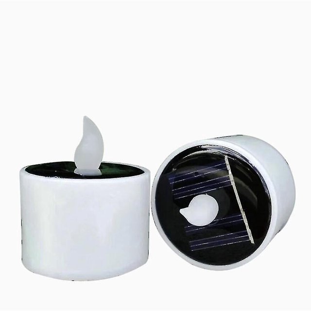 Funpa Led Kerzen, 6 Stck Solar Kerzen Auen Interior Solar Teelightter Wasserdicht Flammenlose Kerzen Solarleuchte Teelichter Nachtlicht Fr Partei Hochz