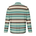 thumbnail image 6 of Fnnxeal Big & Tall Men's Long Sleeve Striped Polo Shirt - 3XL, Mint Green, 100% Polyester, Wrinkle-Resistant Quick-Drying for Casual/Work, 6 of 7