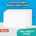 thumbnail image 2 of facai-Blank Index Cards 4x6 Unlined Unruled Flash Note Cards 4" x 6", White, 100 Count, 220 GSM Heavy Weight, 2 of 4