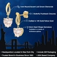 thumbnail image 2 of Gem Stone King 3.57 Ct Rose Rose Quartz G/H Lab Grown Diamond 14K Yellow Gold Earrings, 2 of 6