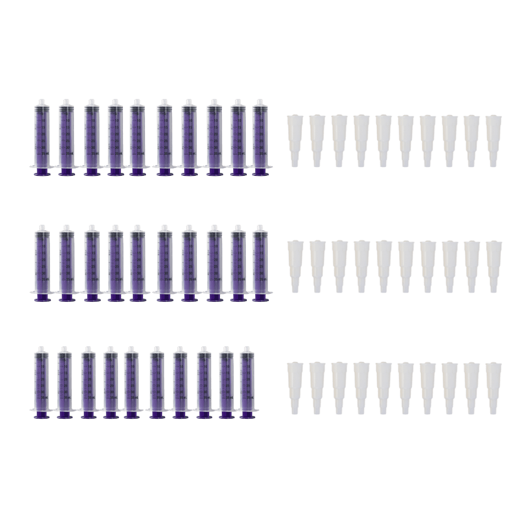 Vesco Medical ENFit Syringe 35ml with ENFit Transition Connector Tips - (Pack of 30)