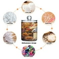 thumbnail image 3 of 4 Pack Qtip Holder Dispenser Alpaca in Flowers Clear Plastic Storage Apothecary Jars for Cotton Swabs Balls Pads Floss, 3 of 7