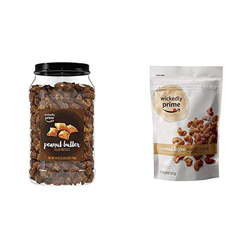 Wickedly Prime Peanut Butter Filled Pretzels Roasted Coconut Toffee 8 Ounce Walmart Com