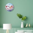 thumbnail image 4 of 14 Inch Wall Clock Battery Operated Silent Clock Decorative for Office, Kitchen, Outdoor, Living Room，Oil Painting Colorful Spring Rural Landscape Creative, 4 of 4
