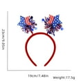 thumbnail image 2 of Women's Patriotic 4th July Glitter Headbands with Spinning Star Design - Red, White, Blue Independence Day Hair Accessories & Party Decorations G, 2 of 2