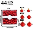 thumbnail image 3 of Twfbrm Christmas Ball Ornaments Set 44ct Box Color Christmas Decorations Mall Christmas Tree Decoration Ball Hanging Ornaments with 6 Styles in 3 Sizes(Small Medium Large), 3 of 8
