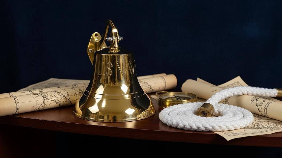 Us Navy 6" Indoor/Outdoor Brass BellWall Mount