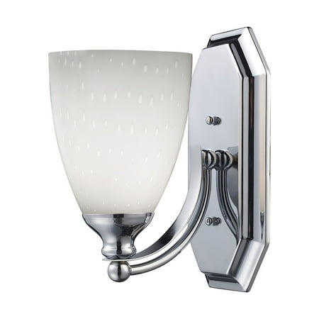 

Elk Home Mix and Match Vanity 1-Light Wall Lamp in Chrome with Simple White Glass