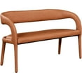 thumbnail image 2 of Meridian Furniture Sylvester Cognac Vegan Leather Bench, 2 of 17
