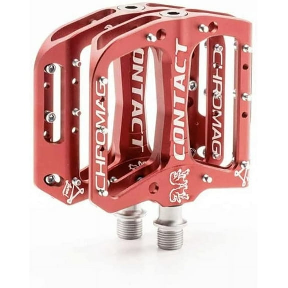 Chromag Contact Pedals - Platform, Aluminum, 9/16", Red