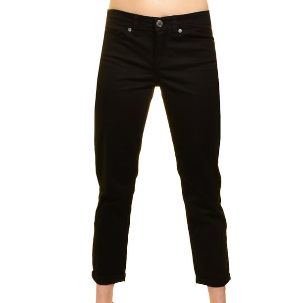 calvin klein womens power stretch skinny cropped pants, black, 2 -  