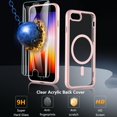 thumbnail image 4 of Funda de teléfono Hensinple con parte trasera rígida magnética transparente para iPhone SE 3 de 4,7 pulgadas, 4 of 6