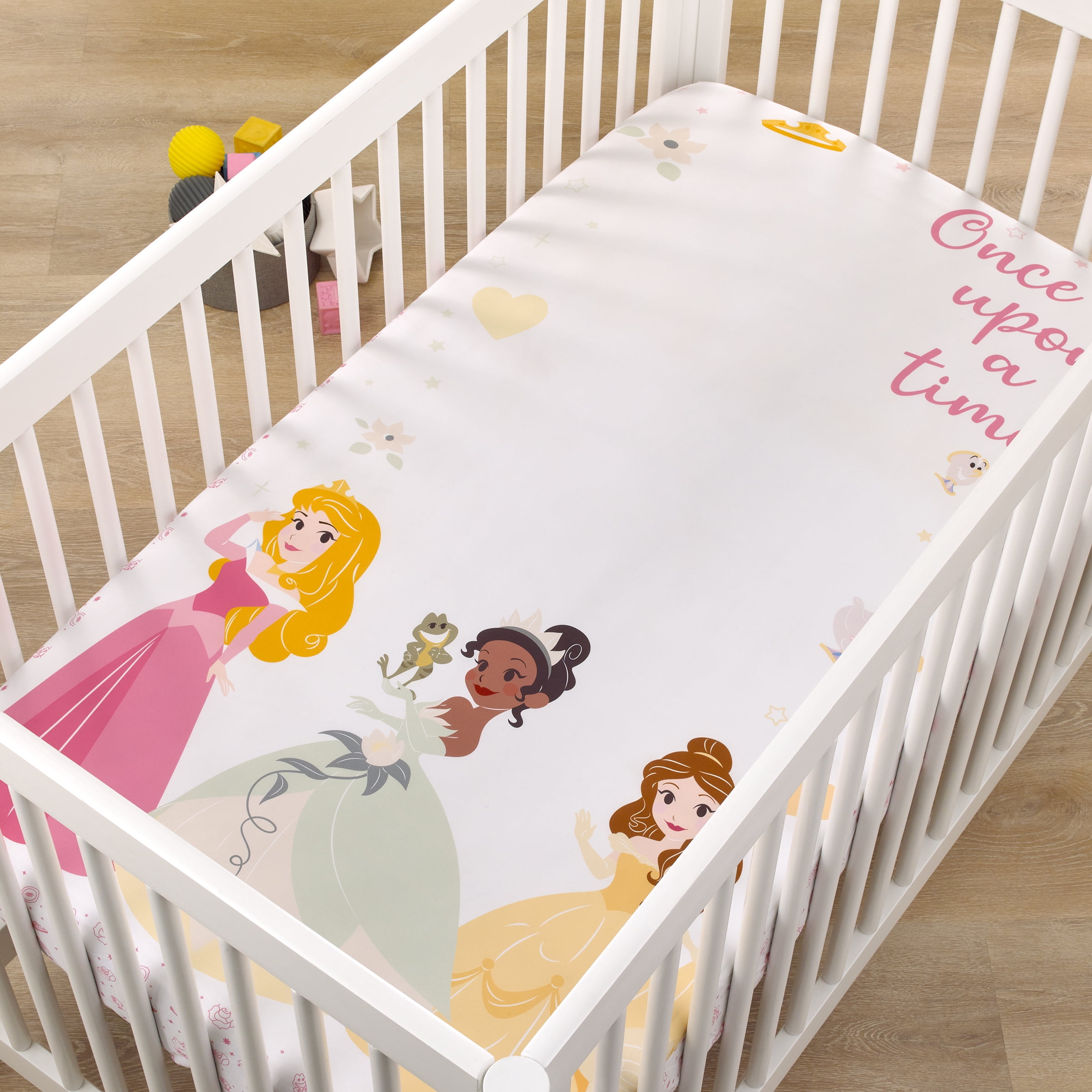 Disney Princess "Once Upon a Time" Photo Op Fitted Crib Sheet