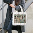 thumbnail image 7 of Rocae Cactus Garden or Plush Underarm Bag White Furry Purse Handbag for Autumn and Winter, 7 of 7