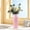 Pink-PK-clearacne, variant on OEFNTAC Decorations Geometric Plastic Flower Pot Vase Container for Small Fresh Floral Arrangements Home Decor 8.07x2.76x2.76in Christmas Decorations