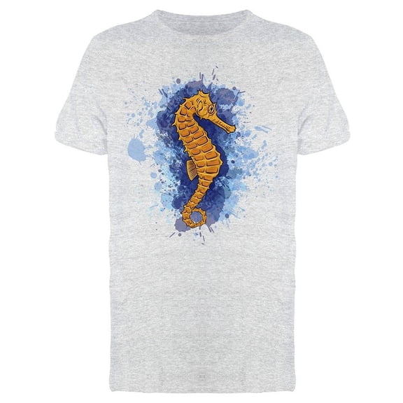 Seahorse Splatter Color Drawing Tee Men's -Image by Shutterstock