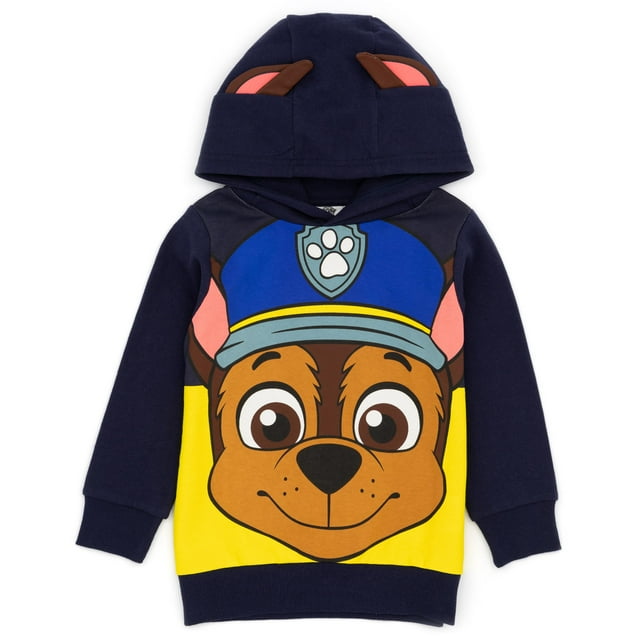Pat' Patrouille Chandail à Capuchon Bleu pour Garçons Chase (4-5 Ans)