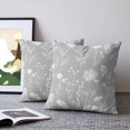 thumbnail image 2 of Pillow Covers 20x20 Set of 2, Grey Wildflowers Throw Pillow Covers Decorative Couch Cushion Cover, Farmhouse Floral Botanical Leaves Microfiber Soft Square Pillowcases for Bedroom Living Room Sofa, 2 of 9