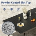 thumbnail image 5 of Patio Table, Outdoor Dining Table 60"x35", Rectangle Patio Dining Table with 1.57" Umbrella Hole, Outdoor Metal Furniture for Patio, Graden, Backyard and Poolside, Weather-Resistant, 5 of 5