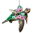 thumbnail image 2 of Vikakiooze Home Decor Under $5, Flat Sea Turtle Mom With Baby OrNament, Cute Car OrNament, Turtle Hanging Home OrNament, 2 of 5