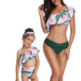 thumbnail image 2 of Mommy and Me Swimwear 2 Pieces Bikini Set Family Matching Swimsuit High Waisted Bikini Set Girls Swimwear, 2 of 6