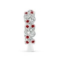 thumbnail image 3 of ANGARA Natural Nature Inspired Round Ruby & Diamond Vine Ring in 14K White Gold for Women (Size-1.3mm) | July Birthstone, Birthday, Anniversary, Jewelry Gift for Women | Natural Ruby Ring, 3 of 10